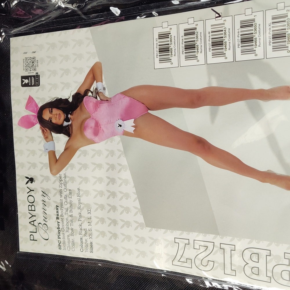 Roma Costume Playboy Bunny Pink - Authentic Roma Costume - Size Medium